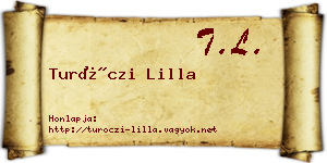 Turóczi Lilla névjegykártya